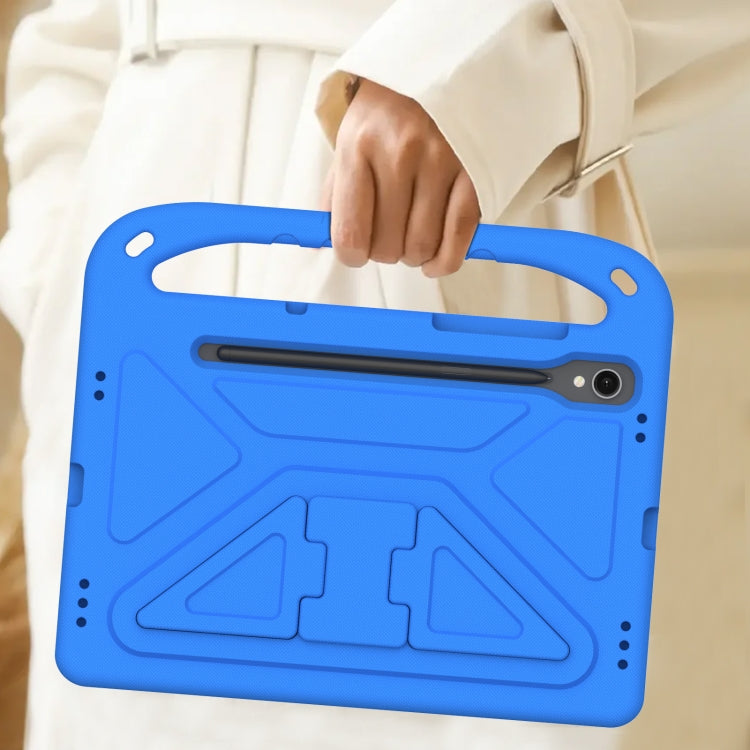 For Samsung Galaxy Tab S9 Handle EVA Shockproof Tablet Case with Holder(Blue) by bashfashion