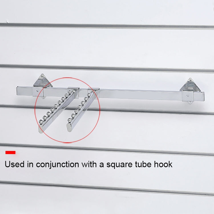 15x30mm Supermarket Shelves Display Electroplated Square Crossbar hook Bracket, Length: 1m by bashfashion