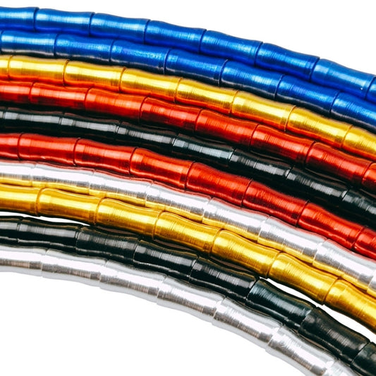 BIKERSAY Bicycle Fishbone Variable Speed Cable Tube Set Aluminum Alloy Bamboo Joint Wire Tube(Red) by BIKERSAY