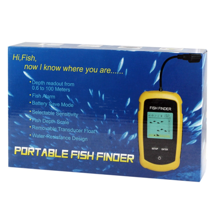Portable Fish Finder with 2.0 inch Display, Depth Readings From 2.0 to 328ft (0.6-100m)(Yellow) by bashfashion