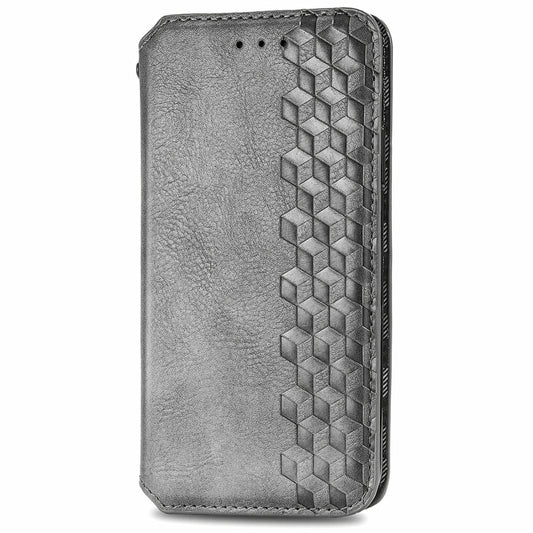 For Samsung Galaxy M14 4G Cubic Grid Pressed Magnetic Leather Phone Case(Grey) by bashfashion