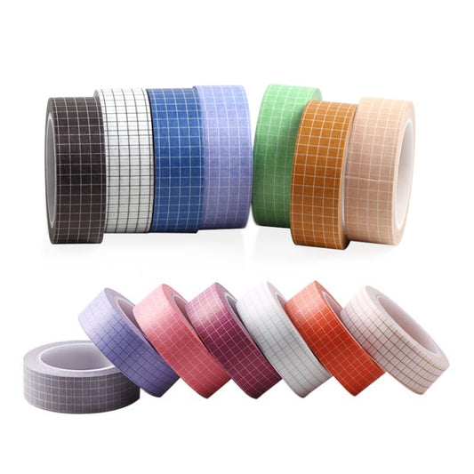 Simple Manual Decorative Stickers Plaid Material Tape(FG-06) by bashfashion