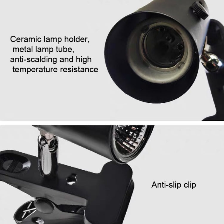 ZY-UAB Turtle Backlight UVA Heated Climbing Pet Backlight, EU Plug With Bulb(White Elbow Long Light Stand) by bashfashion