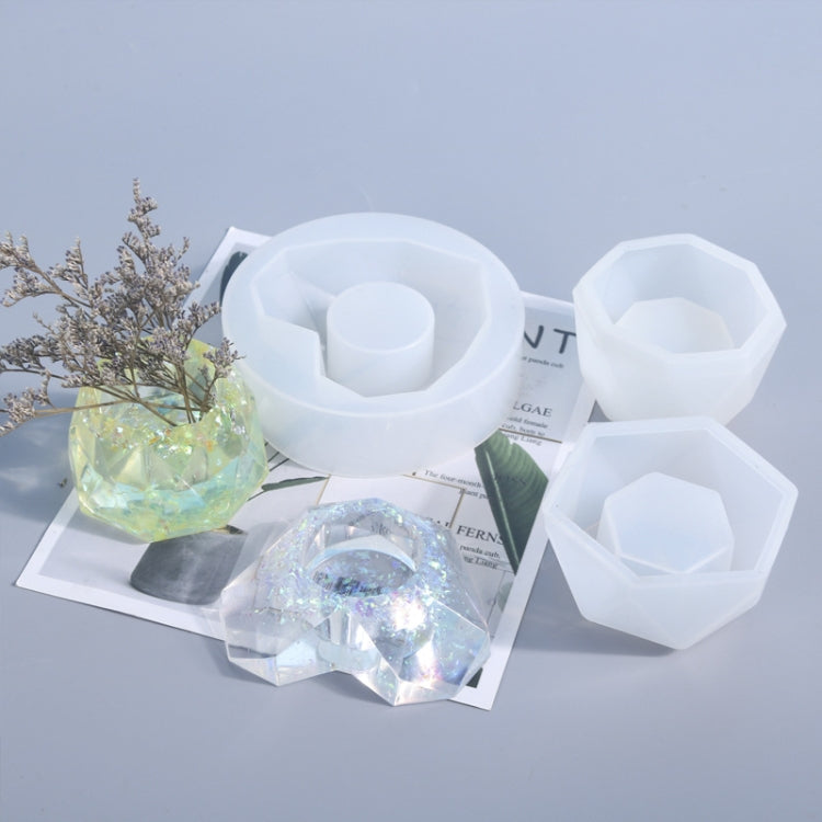 DIY Crystal Drop Glue Silicone Mold For Making Fragrant Candle Pot(249-2) by bashfashion