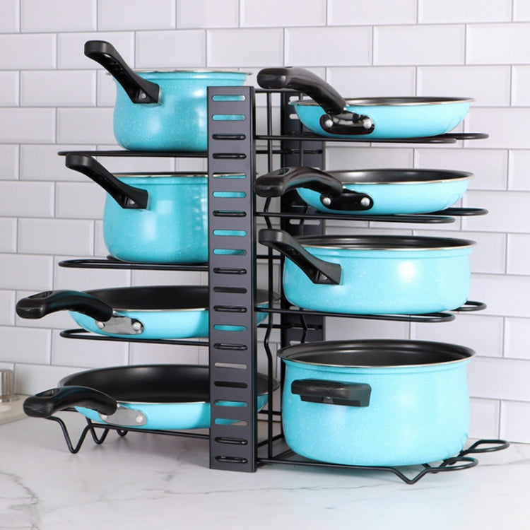 Kitchen Vertical Folding Detachable Pot Lid Holder, Specification: 5 Layer 4.5mm by bashfashion