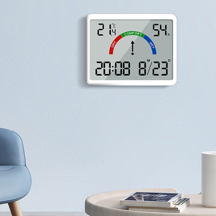 Magnetic LCD Digital Aalarm Clock Large Screen With Temperature Humidity Display(9905 White) by bashfashion