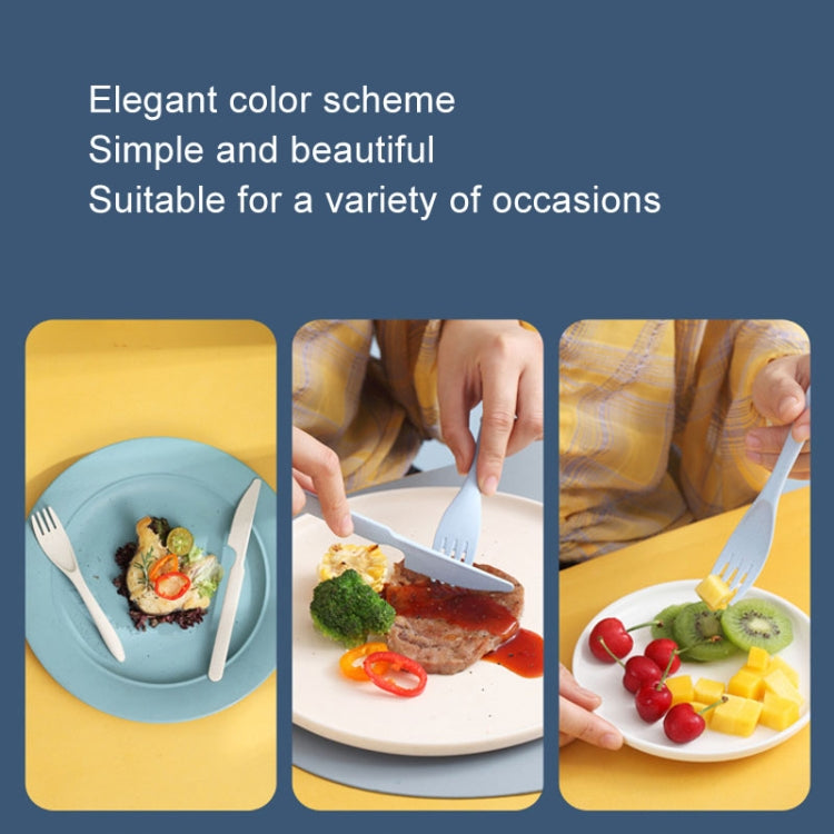 4 In 1 Portable Wheat Straw Tableware Set Outdoor Travel Storage Tableware Box, Style: A With Chopsticks (Pink) by bashfashion