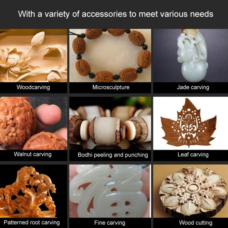 VICOVER Small Adjustable Speed Electrical Grinder Set Jade Carving Pen Polishing Tool EU Plug, Model: 100pcs Parts+Soft Shaft by VICOVER