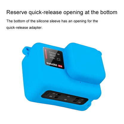 For Insta360 Ace Body Silicone Protective Case with Lens Cap (White) by bashfashion