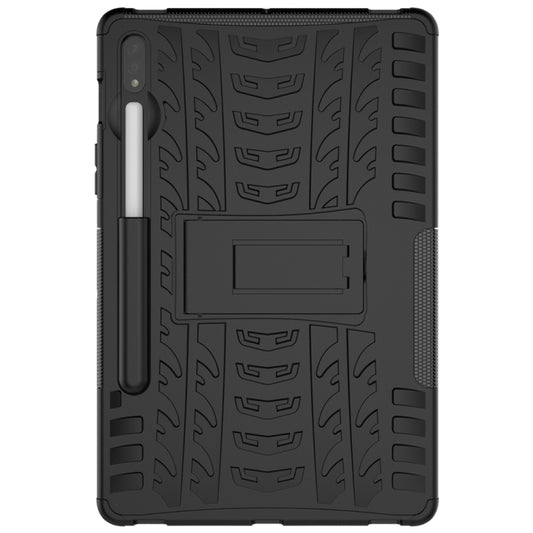 For Samsung Galaxy Tab S9 / S7 / S8 Tire Texture TPU + PC Tablet Case(Black) by bashfashion