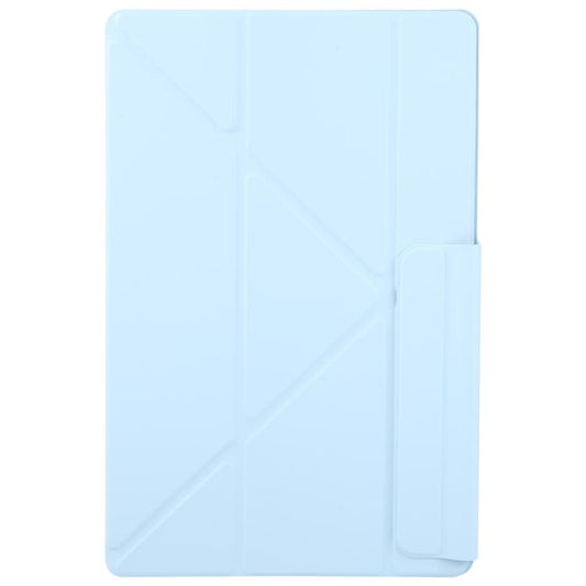For Samsung Galaxy Tab S10 / S9 Fixed Buckle Magnetic Deformation Leather Tablet Case(Ice Blue) by bashfashion