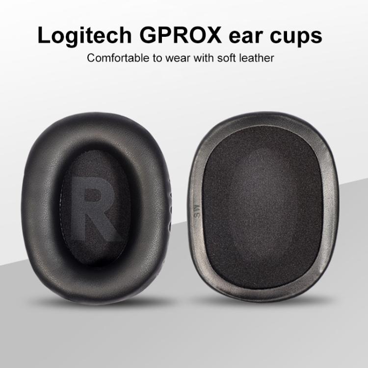 1 Pair Insert Replacement Earpads For Logitech G Pro X, Material:Lambskin(Black) by bashfashion