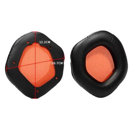 1 Pair Snap-on Replacement Earpads For ASUS ROG Strix7.1, Material:Football Net Fabric(Black Orange) by bashfashion