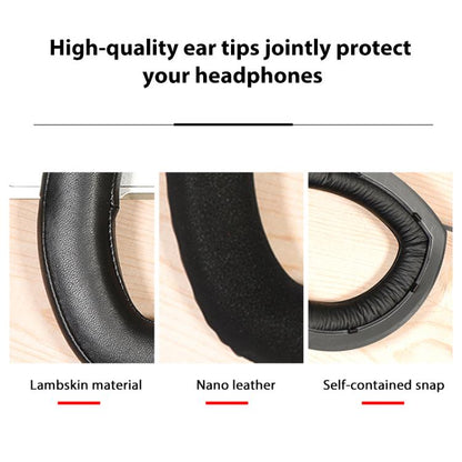 1 Pair Snap-on Replacement Earpads For Sennheiser HD800 / HD800S, Material:Splicing Nano(Black) by bashfashion