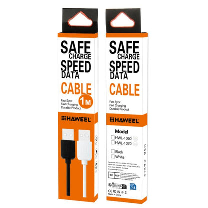 HAWEEL 1m High Speed 35 Cores Micro USB to USB Data Sync Charging Cable(Black) by bashfashion