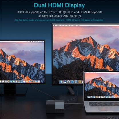 WAVLINK UG76PD2 3.5mm Audio, Gigabit Network Port Dual HD Universal Docking Station(UK Plug) by WAVLINK