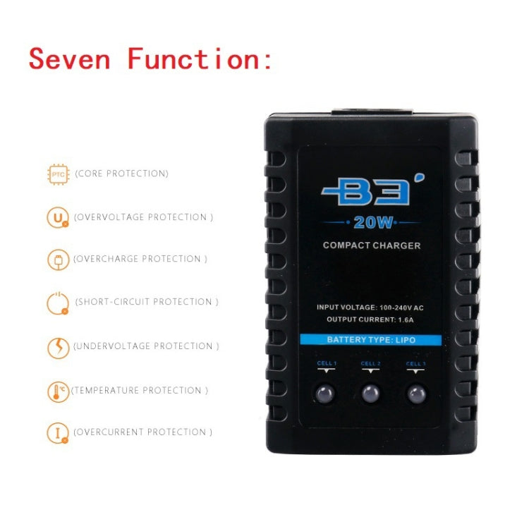 B3 20W Model Fixed Wing Drone Lithium Battery Charger(EU Plug) by bashfashion
