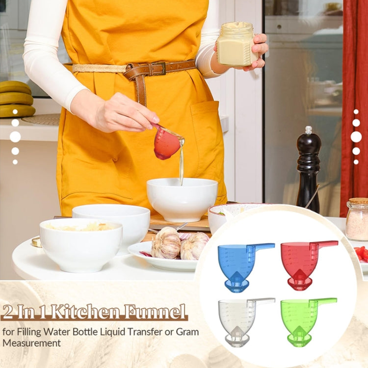 Convenient Measuring Scoop Overflow-proof Funnel Multifunctional Water Bottle Scoop(Transparent) by bashfashion