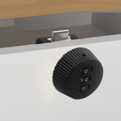Home Cabinet Desk Drawer Combination Lock Lockers File Security Latches, Style: Black Rounded by bashfashion
