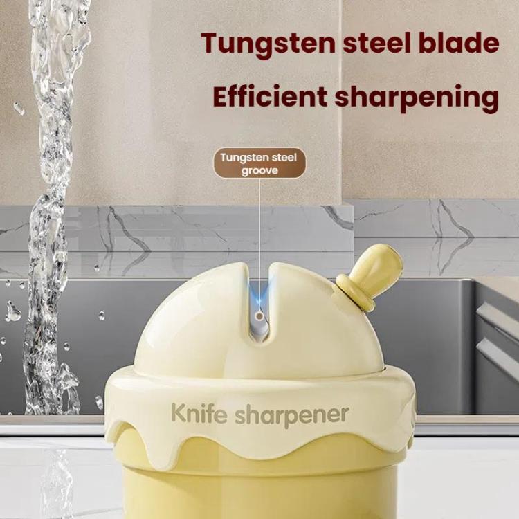 Suction Cup Knife Sharpener Home Kitchen Sharpening Knife Scissors Tool Quick Sharpener(Chocolate) by bashfashion