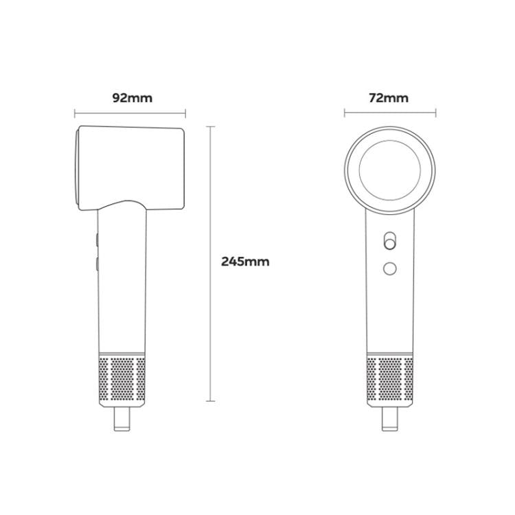 D3 110000 High Speed Smart Constant Temperature Negative Ion Hair Dryer, Color: EU Plug Gray by bashfashion