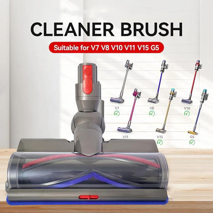 Adjustable Suction Floor Brush for Dyson V7 / V8 / V10 / V11 / V15 / G5 Vacuum Cleaners, Spec: Soft Roller by bashfashion